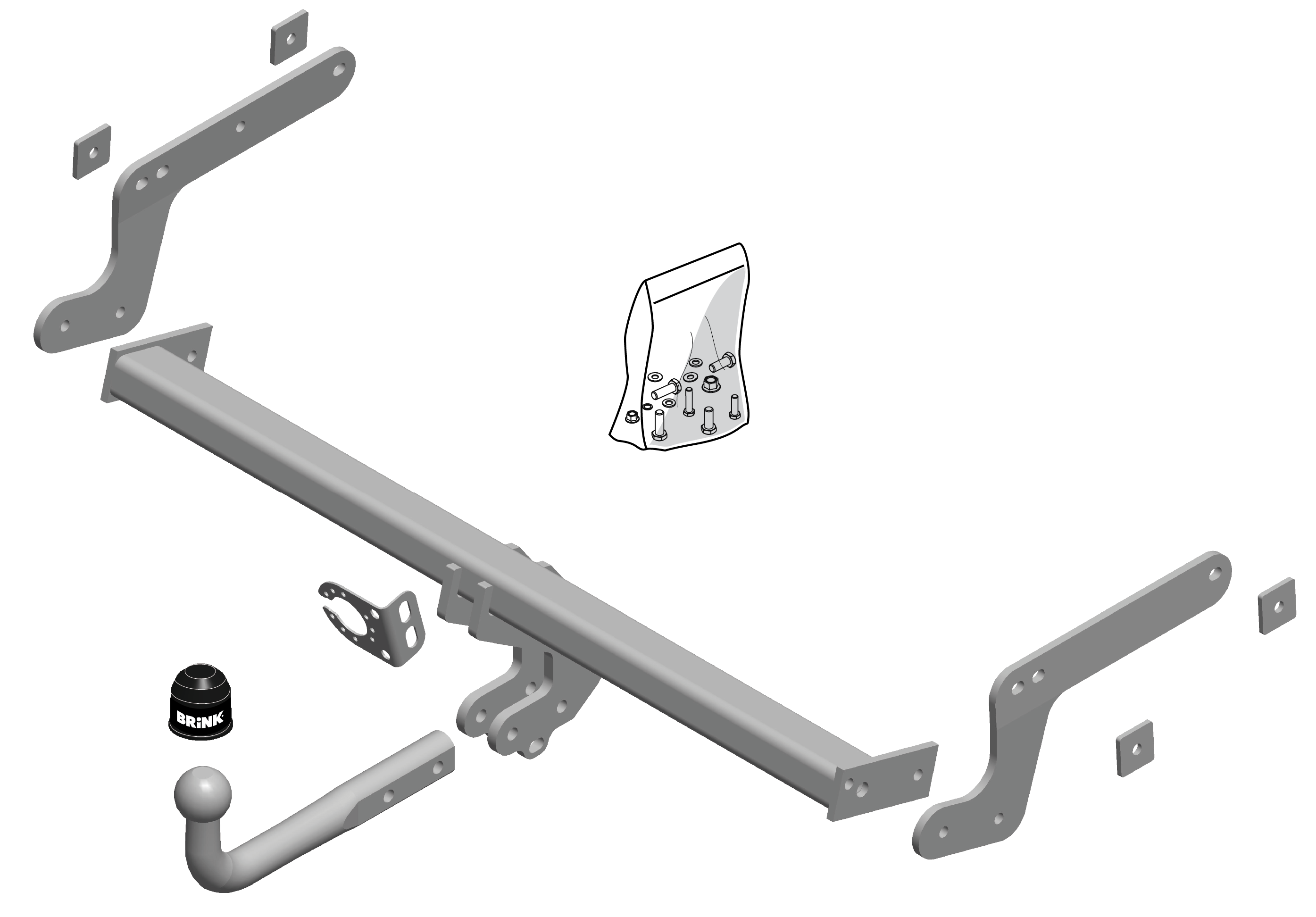 Vetokoukku BRINK 586300 Dacia Duster, Renault Duster '10-17