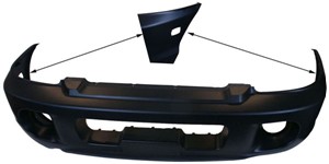 Puskuri, eteen, Edessä, HYUNDAI SANTA FÉ I, 86510-26910