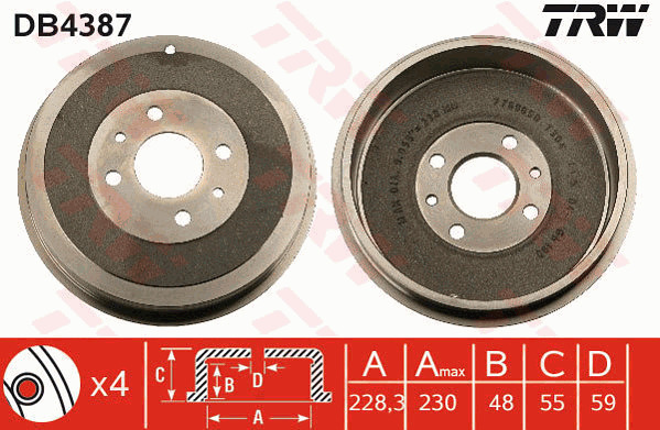Jarrurumpu TRW DB4387