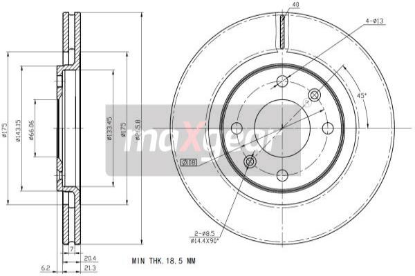 Jarrulevy MAXGEAR 19-0700