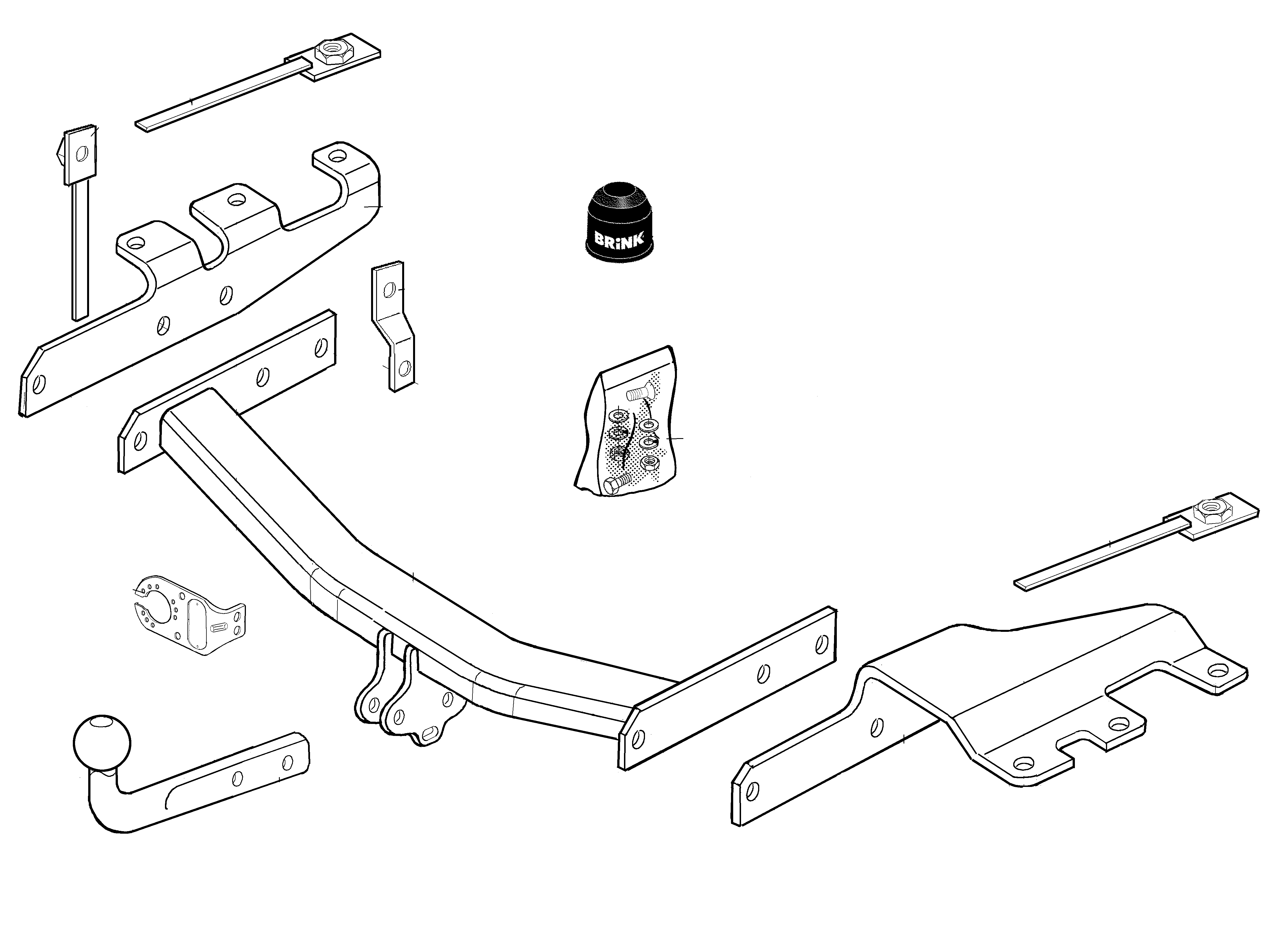 Vetokoukku BRINK 330200 Dodge Caravan '00-07, Chrysler Voyager '99-08