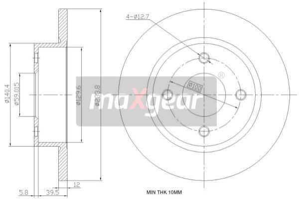 Jarrulevy MAXGEAR 19-0953