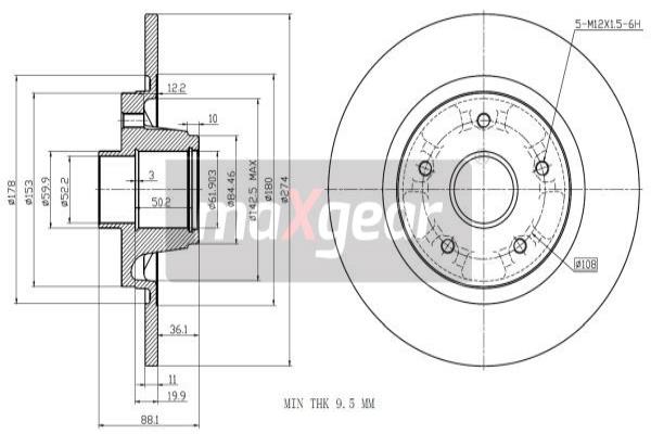Jarrulevy MAXGEAR 19-3228