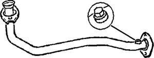 Pakoputki, Edessä, RENAULT CLIO I, CLIO Skåp/halvkombi I, 7700803755, 7700807535, 7700830797