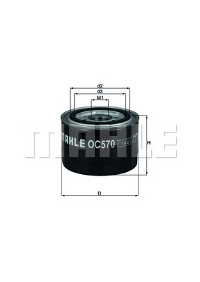 Öljynsuodatin MAHLE ORIGINAL OC 570