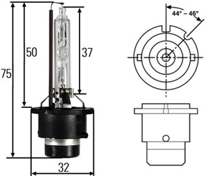 Xenonlamppu (P32) (D2S), sopii monia malleja