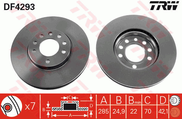 Jarrulevy TRW DF4293