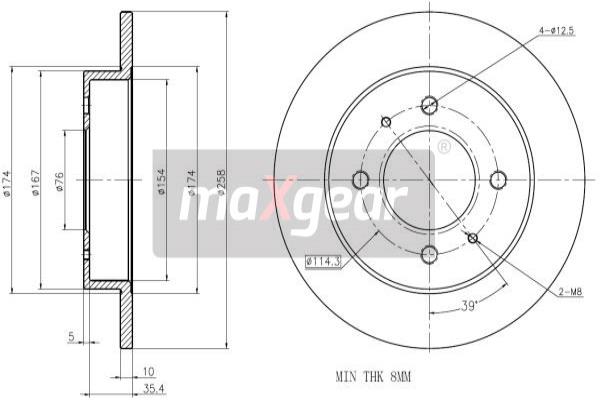 Jarrulevy MAXGEAR 19-2442