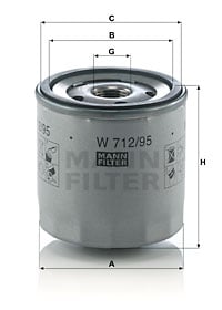 Öljynsuodatin MANN-FILTER W 712/95