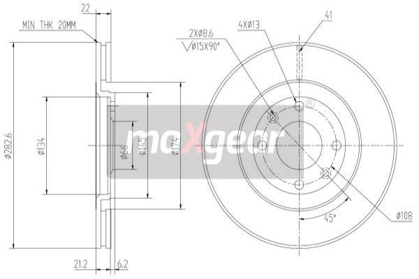 Jarrulevy MAXGEAR 19-0979