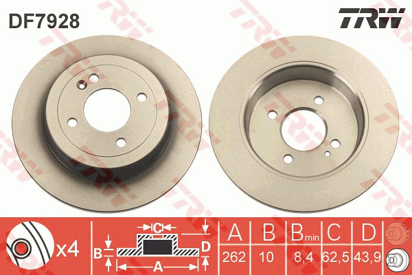 Jarrulevy TRW DF7928