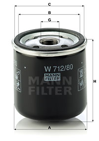 Öljynsuodatin MANN-FILTER W 712/80