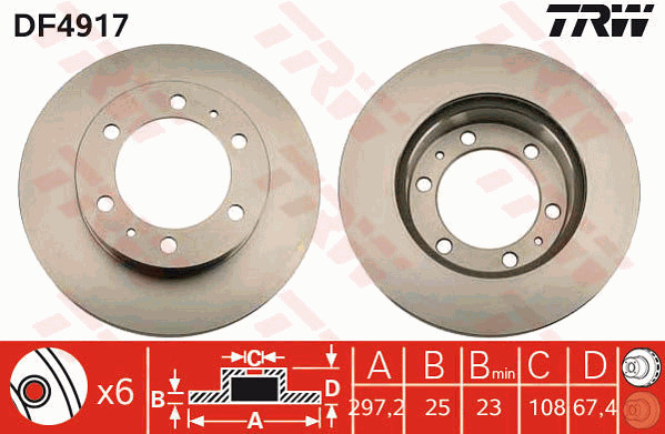 Jarrulevy TRW DF4917