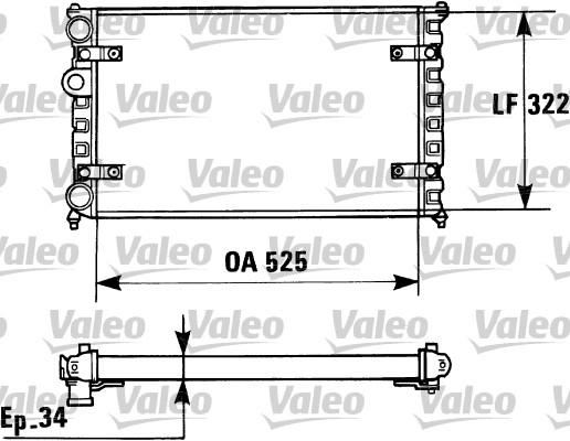 Jäähdytin,moottorin jäähdytys VALEO 730947
