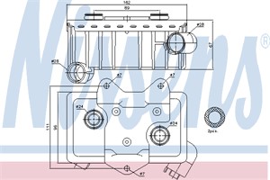 Öljynjäähdytin, moottoriöljy, MERCEDES-BENZ, 605 180 00 65, A6051800065