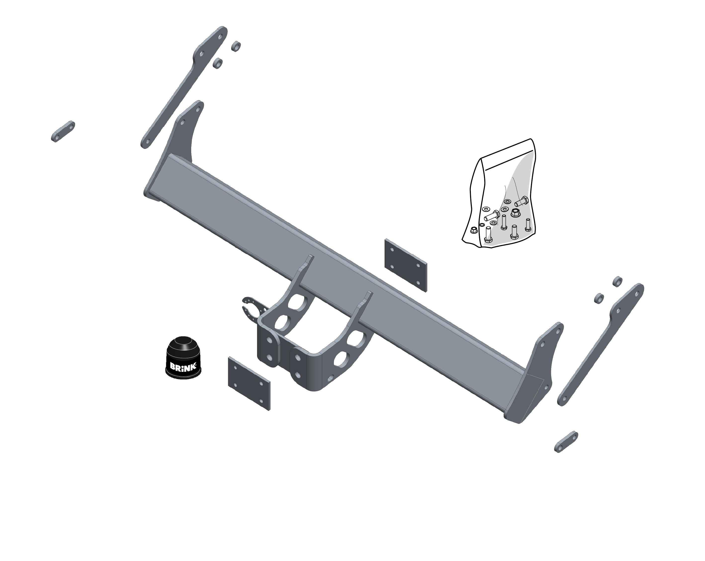 Vetokoukku BRINK 608300 Toyota Hilux '04-