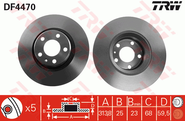 Jarrulevy TRW DF4470