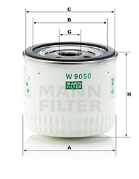 Öljynsuodatin MANN-FILTER W 9050