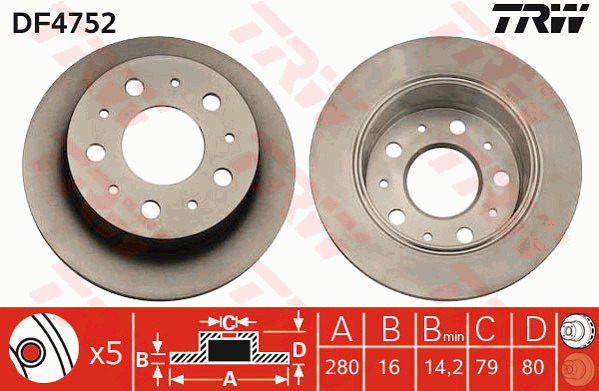 Jarrulevy TRW DF4752