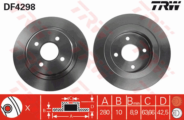 Jarrulevy TRW DF4298