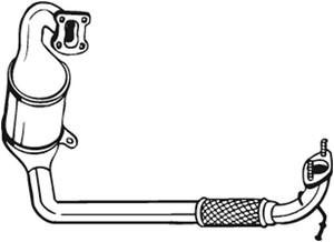 Katalysaattori, Edessä, FORD FIESTA V, FIESTA Van V, FUSION, 1237424, 1255735, 1355985, 1446198, 1494987