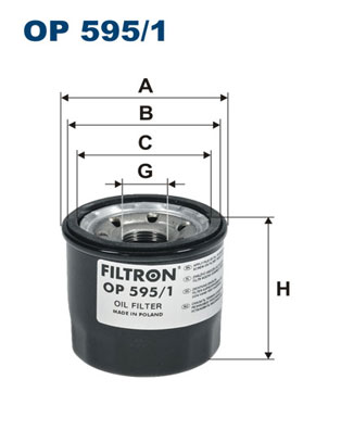 Öljynsuodatin FILTRON OP 595/1