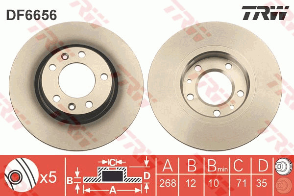 Jarrulevy TRW DF6656
