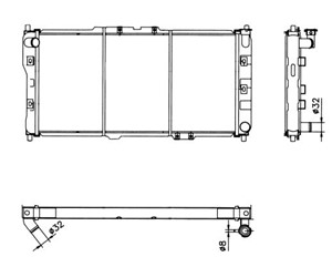 Jäähdytin, moottorinjäähdytys, MAZDA 323 F V, 553260X000, BPL715200, GF253325XD, GJ253325X, GJ9633251XA, GJ963325XA, GJ963325XD
