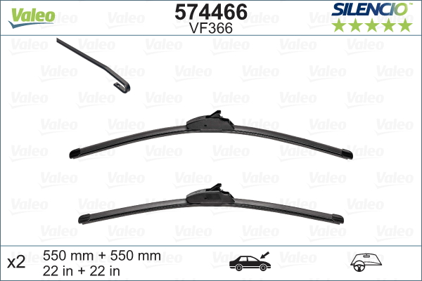 Pyyhkijänsulka VALEO 574466