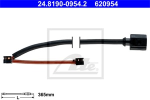 Kulumisenilmaisin, jarrupala, Etuakseli, PORSCHE CAYENNE, 955 612 365 80, 955 612 365 81