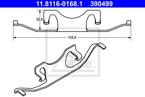 Jarrusatulan jousi ATE 11.8116-0168.1