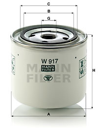 Öljynsuodatin MANN-FILTER W 917