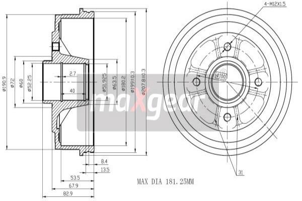 Jarrurumpu MAXGEAR 19-1030