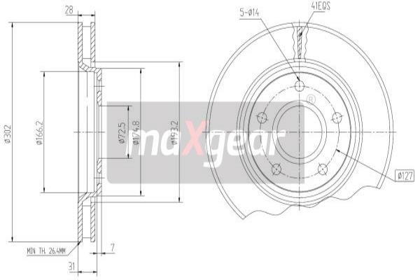 Jarrulevy MAXGEAR 19-2274