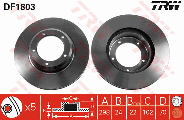 Jarrulevy TRW DF1803