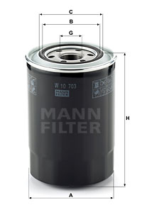 Öljynsuodatin MANN-FILTER W 10 703