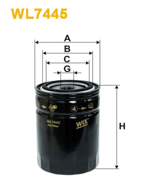 Öljynsuodatin WIX FILTERS WL7445
