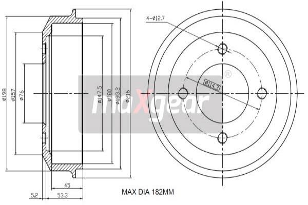 Jarrurumpu MAXGEAR 19-1345
