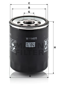 Öljynsuodatin MANN-FILTER W 1140/5