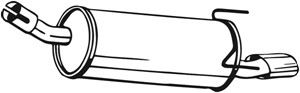 Takaäänenvaimentaja, OPEL ASTRA H, ASTRA H GTC, VAUXHALL ASTRA Mk V, 13145226, 13193609, 13250532, 5852417, 5852468, 5852516, 5852517