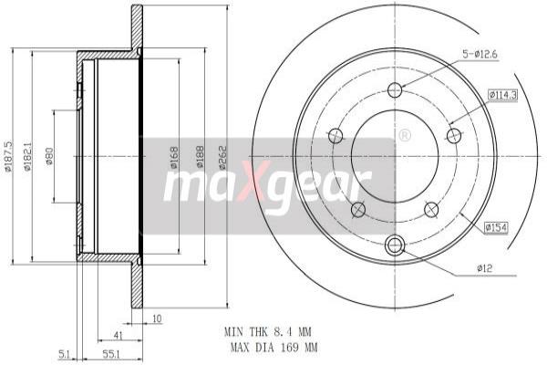 Jarrulevy MAXGEAR 19-2389