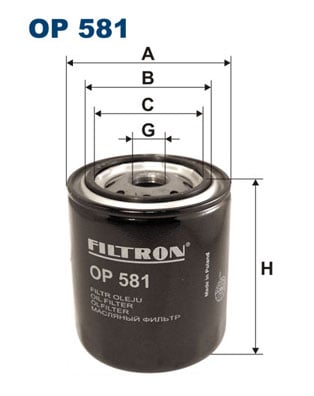 Öljynsuodatin FILTRON OP 581