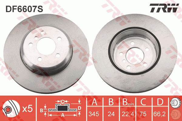 Jarrulevy TRW DF6607S