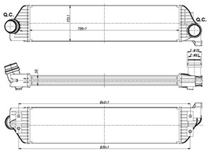 Välijäähdytin, OPEL,RENAULT,VAUXHALL, 144960015R, 245270, 245271, 245292, 4420575, 7485120579, 77 00 111 834, 82 00 421 711, 93168279
