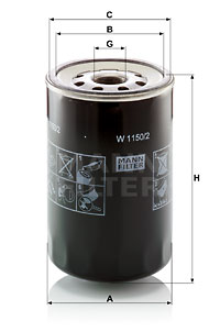 Öljynsuodatin MANN-FILTER W 1150/2