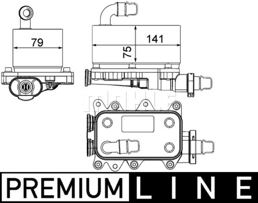 Öljynjäähdytin, autom. vaihteisto MAHLE ORIGINAL CLC 19 000P