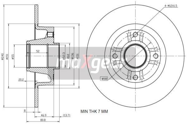 Jarrulevy MAXGEAR 19-1046