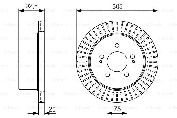 Jarrulevy BOSCH 0 986 479 V26