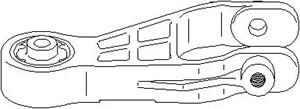 Moottorin tuki, Takana, OPEL,VAUXHALL, 06 84 717, 13117088, 6 84 717