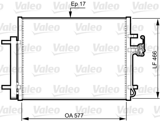 Lauhdutin, ilmastointilaite VALEO 814360